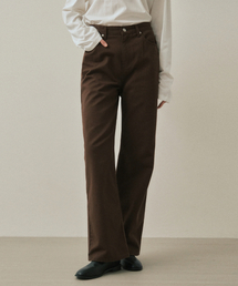 W/クラシックコットンスティッチパンツ_BROWN(W25-PT27)