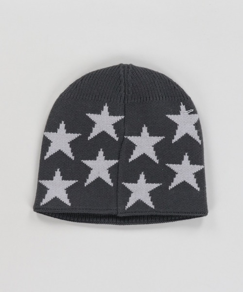 SPINNS（スピンズ）の「裏地フリースであったか♪ジャガードシングルニットビーニー/スモールスター/ユニセックス（ニットキャップ/ビーニー・メンズ・ブラック/グリーン・ONESIZE）」の4枚目の写真