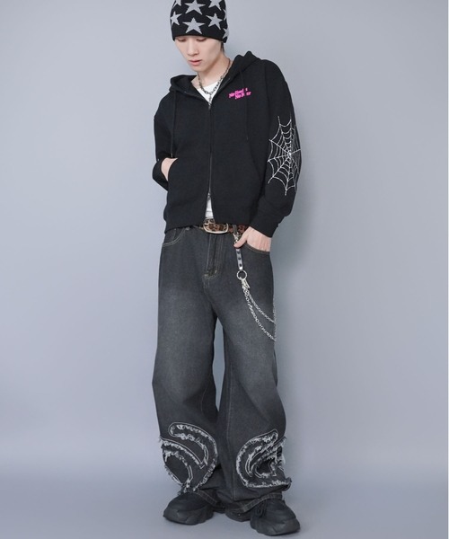 SPINNS（スピンズ）の「裏地フリースであったか♪ジャガードシングルニットビーニー/スモールスター/ユニセックス（ニットキャップ/ビーニー・メンズ・ブラック/グリーン・ONESIZE）」の13枚目の写真