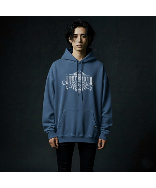EIGHTVOLUME(エイトボリューム)の「EVユニソンピグメント起毛フードパーカー(ネイビー)(パーカー・メンズ・その他・MEDIUM/LARGE)」の2枚目の写真
