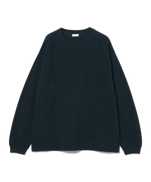 crepuscule(クレプスキュール)の「crepuscule / Co/Ra Moss Stitch P/O(Tシャツ/カットソー・メンズ・ナチュラル/ダークグリーン・L/M/XL)」の3枚目の写真