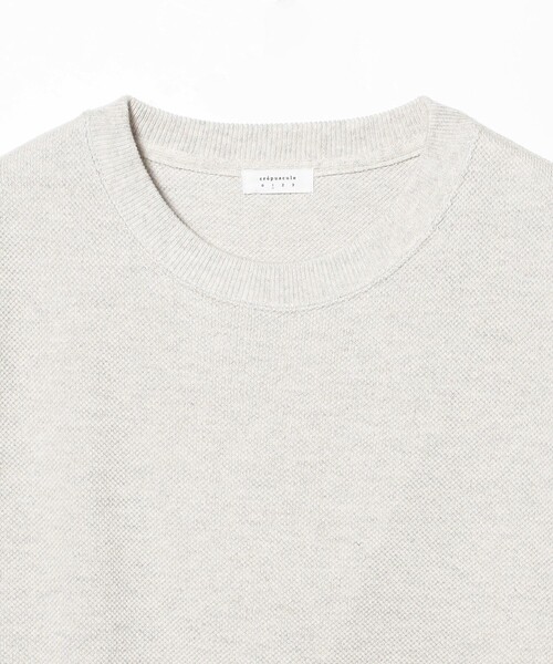 crepuscule(クレプスキュール)の「crepuscule / Co/Ra Moss Stitch P/O(Tシャツ/カットソー・メンズ・ナチュラル/ダークグリーン・L/M/XL)」の7枚目の写真