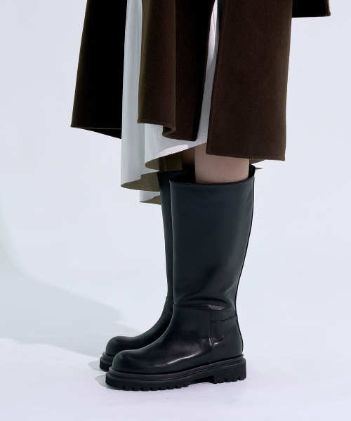 SHOEHI(シューハイ)の「ガビワイドロングミドルブーツ_B1540(2Colors)(ブーツ・レディース・ブラック/アイボリー・22.5cm/23cm/23.5cm/24cm/24.5cm/25cm)」の7枚目の写真