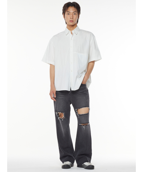 THESTORI(ザ・ストリ)の「バイトデストロイドデニムパンツ(ブラック)(デニムパンツ・メンズ・その他・1(M)/2(L)/3(XL))」の3枚目の写真