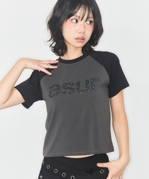 as you are(アズユーアー)の「ロゴラグランTシャツチャコール(Tシャツ/カットソー・レディース・その他・SMALL/MEDIUM)」の1枚目の写真