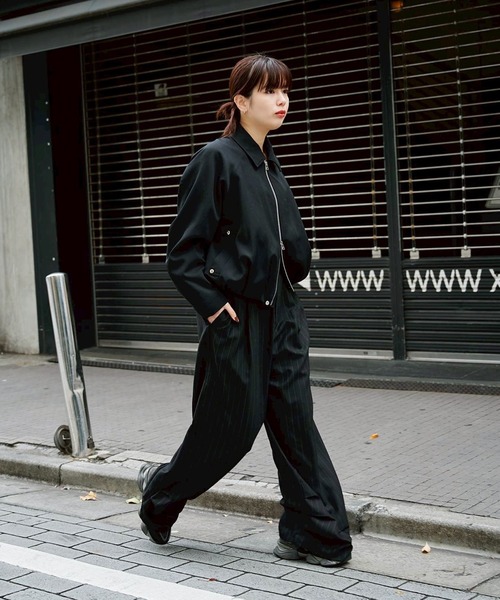CONZ(コンズ)の「EX.stripe design trousers(スラックス・レディース・ブラック/グレー・S/XS)」の11枚目の写真