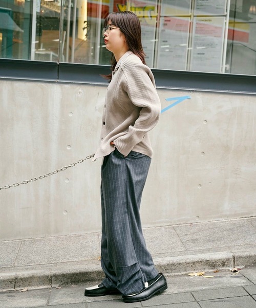 CONZ(コンズ)の「EX.stripe design trousers(スラックス・レディース・ブラック/グレー・S/XS)」の16枚目の写真