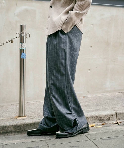 CONZ(コンズ)の「EX.stripe design trousers(スラックス・レディース・ブラック/グレー・S/XS)」の14枚目の写真