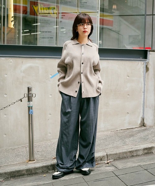 CONZ(コンズ)の「EX.stripe design trousers(スラックス・レディース・ブラック/グレー・S/XS)」の15枚目の写真