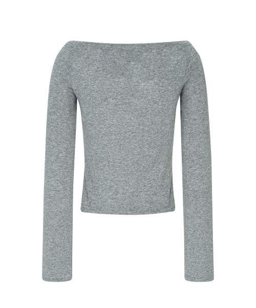 PLEASENOFOLLOW（プリーズノーフォロー）の「Maddie Union Jack Long Sleeve Top (Melange Grey)（Tシャツ/カットソー・レディース・その他・FREE）」の3枚目の写真