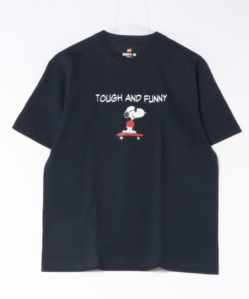 JUGLANS(ユグランス)の「【Hanes】HM1-D002 PEANUTS X BEEFY-T/ピーナッツコラボ/Tシャツ(Tシャツ/カットソー・メンズ・グレー/ホワイト/ブラック/ネイビー・XL/L/M/S)」の4枚目の写真