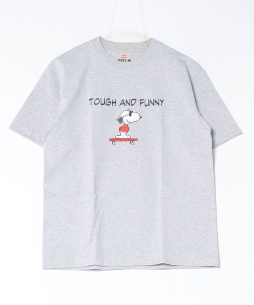 JUGLANS(ユグランス)の「【Hanes】HM1-D002 PEANUTS X BEEFY-T/ピーナッツコラボ/Tシャツ(Tシャツ/カットソー・メンズ・グレー/ホワイト/ブラック/ネイビー・XL/L/M/S)」の3枚目の写真