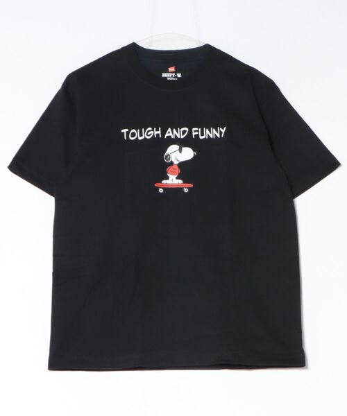 JUGLANS(ユグランス)の「【Hanes】HM1-D002 PEANUTS X BEEFY-T/ピーナッツコラボ/Tシャツ(Tシャツ/カットソー・メンズ・グレー/ホワイト/ブラック/ネイビー・XL/L/M/S)」の2枚目の写真