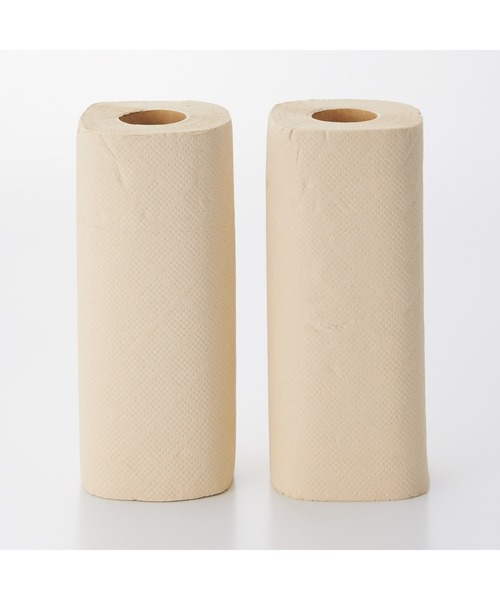 無印良品（ムジルシリョウヒン）の「竹１００％キッチンペーパー　２個　７５枚　ロールタイプ（キッチンツール・メンズ・キナリ・FREE）」の2枚目の写真