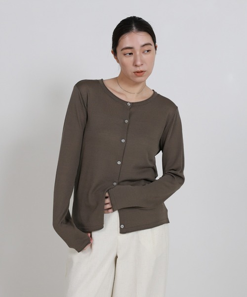 select MOCA（セレクトモカ）の「【UVカット】クールタッチシアーカーディガン（カーディガン/ボレロ・レディース・ピンク/ブラウン/ブラック/アイボリー/グレー・FREE）」の22枚目の写真