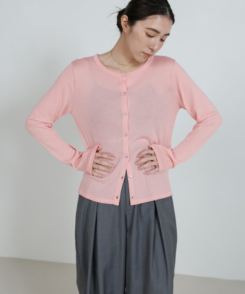 select MOCA（セレクトモカ）の「【UVカット】クールタッチシアーカーディガン（カーディガン/ボレロ・レディース・ピンク/ブラウン/ブラック/アイボリー/グレー・FREE）」の11枚目の写真