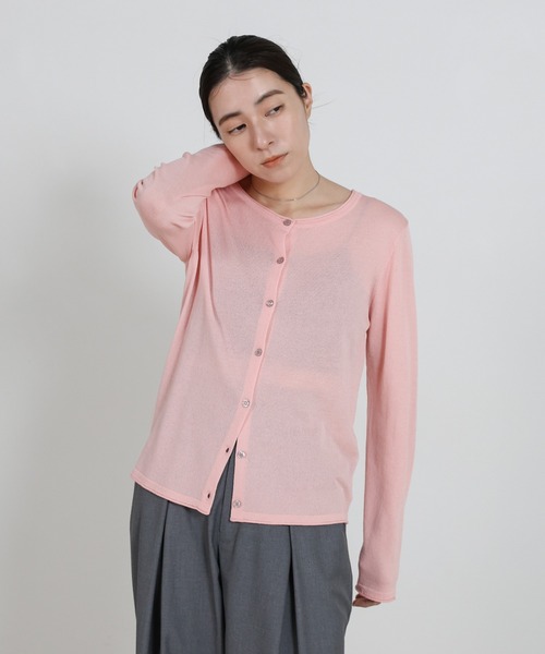 select MOCA（セレクトモカ）の「【UVカット】クールタッチシアーカーディガン（カーディガン/ボレロ・レディース・ピンク/ブラウン/ブラック/アイボリー/グレー・FREE）」の12枚目の写真