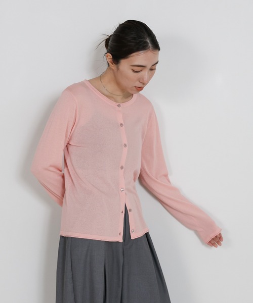select MOCA（セレクトモカ）の「【UVカット】クールタッチシアーカーディガン（カーディガン/ボレロ・レディース・ピンク/ブラウン/ブラック/アイボリー/グレー・FREE）」の17枚目の写真