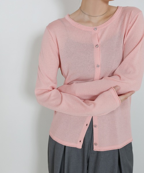 select MOCA（セレクトモカ）の「【UVカット】クールタッチシアーカーディガン（カーディガン/ボレロ・レディース・ピンク/ブラウン/ブラック/アイボリー/グレー・FREE）」の14枚目の写真