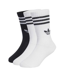adidas(�A�f�B�_�X)��adidas �A�f�B�_�X K CREW SOCKS 3P �\�b�N�X JZ7496 WHT/WHT/BLK(�\�b�N�X/�C��)