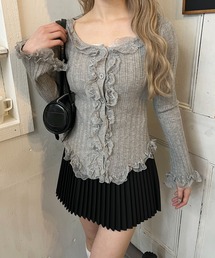 PHILLY（フィリー）の「フリルレースパイピングカーディガン（カーディガン/ボレロ）」