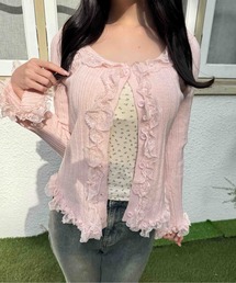 PHILLY（フィリー）の「フリルレースパイピングカーディガン（カーディガン/ボレロ）」