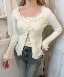 PHILLY（フィリー）の「フリルレースパイピングカーディガン（カーディガン/ボレロ）」