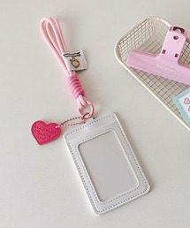 VIBGYOR（ヴィブジョー）の「oshipic/推し活 カラフル ハートチャーム付き ID カードホルダー トレカ カードケース S0025（カードケース）」