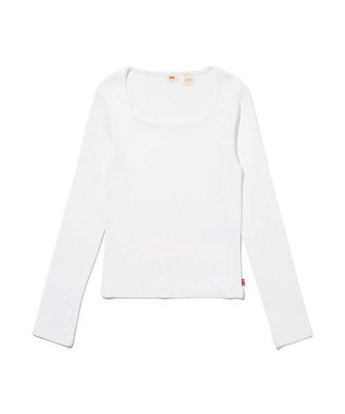 Levi's(リーバイス)の「Levi's/リーバイス エッセンシャル スクエアネック ロングスリーブ Tシャツ(Tシャツ/カットソー・レディース・ホワイト・M/S/XS)」の7枚目の写真
