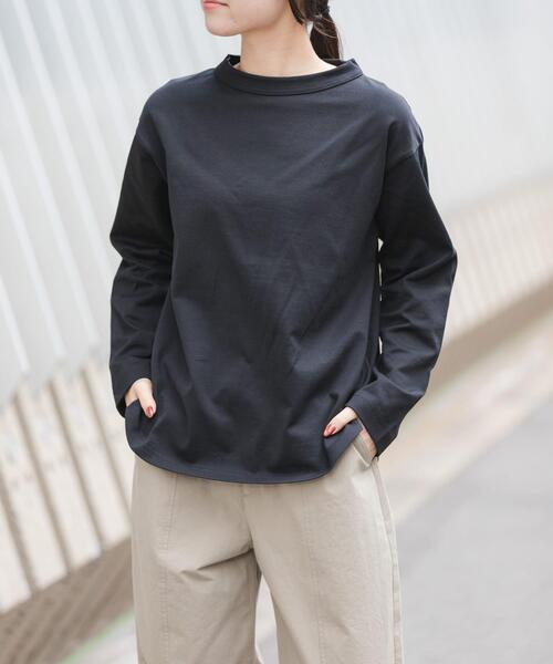 FORK&SPOON（フォークアンドスプーン）の「FORK&SPOON　ボトルネックロングスリーブTシャツ（Tシャツ/カットソー・レディース・ホワイト系その他/オフホワイト/ブラック・1）」の4枚目の写真