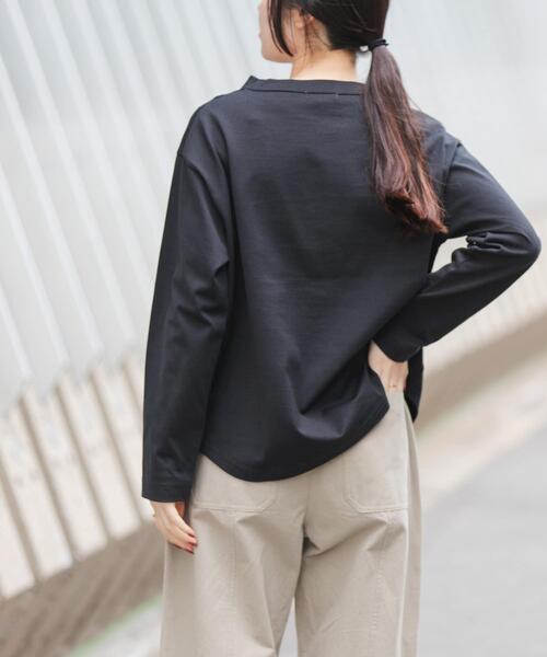 FORK&SPOON（フォークアンドスプーン）の「FORK&SPOON　ボトルネックロングスリーブTシャツ（Tシャツ/カットソー・レディース・ホワイト系その他/オフホワイト/ブラック・1）」の7枚目の写真