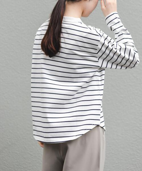 FORK&SPOON(フォークアンドスプーン)の「FORK&SPOON ボトルネックロングスリーブTシャツ(Tシャツ/カットソー・レディース・ホワイト系その他/オフホワイト/ブラック・1)」の13枚目の写真