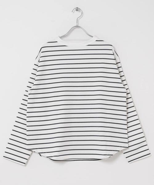 FORK&SPOON(フォークアンドスプーン)の「FORK&SPOON ボトルネックロングスリーブTシャツ(Tシャツ/カットソー・レディース・ホワイト系その他/オフホワイト/ブラック・1)」の10枚目の写真