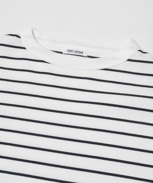 FORK&SPOON(フォークアンドスプーン)の「FORK&SPOON ボトルネックロングスリーブTシャツ(Tシャツ/カットソー・レディース・ホワイト系その他/オフホワイト/ブラック・1)」の9枚目の写真