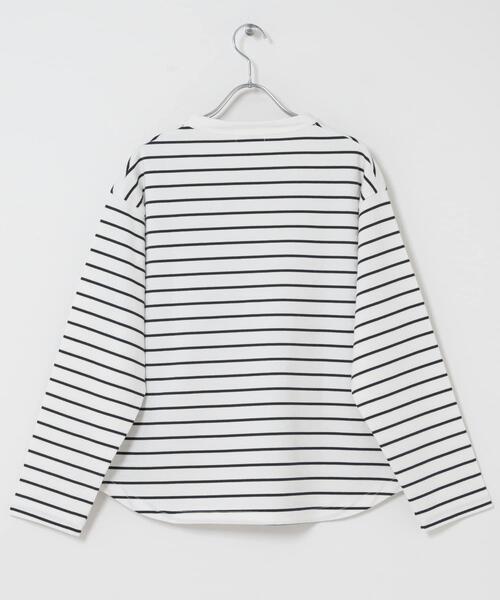 FORK&SPOON(フォークアンドスプーン)の「FORK&SPOON ボトルネックロングスリーブTシャツ(Tシャツ/カットソー・レディース・ホワイト系その他/オフホワイト/ブラック・1)」の7枚目の写真