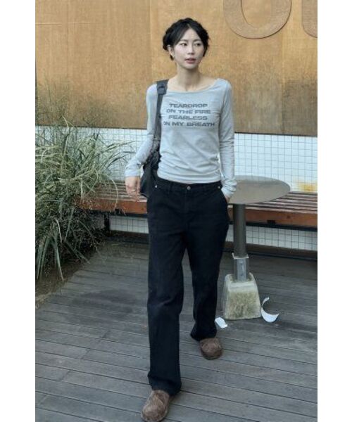 runningHIGH（ランニングハイ）の「レタリングスリムL/Sティー [グレー]（Tシャツ/カットソー・レディース・その他・FREE）」の12枚目の写真