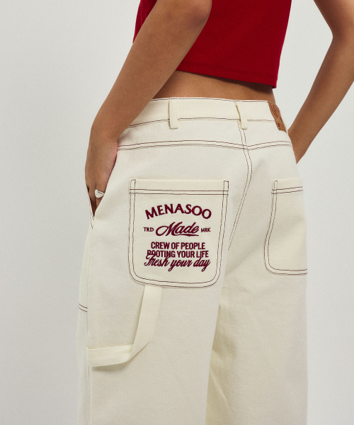 MENASOO(ミナス)の「Washing Cotton Work Pants_Ivory(その他パンツ・レディース・アイボリー・1/2)」の2枚目の写真