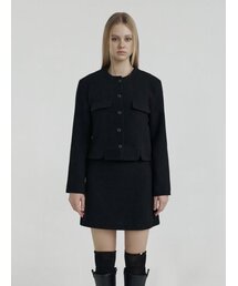KINDABABY（カインダベイビー）の「black classic boucle tweed jacket（その他アウター）」