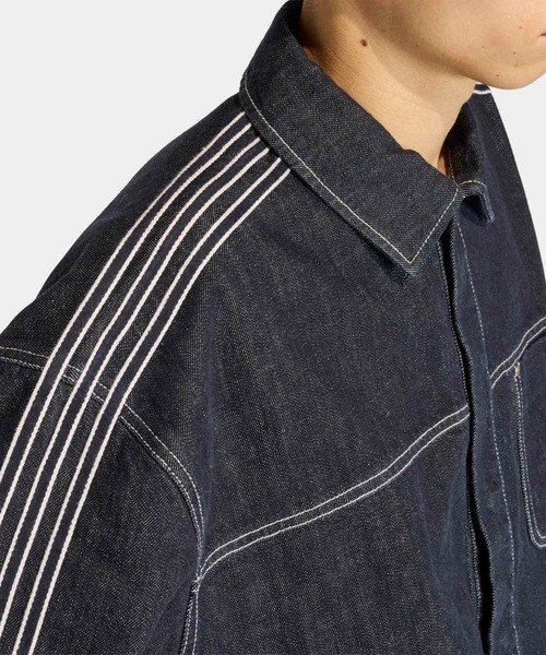 adidas（アディダス）の「DENIM BUTTON UP / アディダスオリジナルス adidas Originals（シャツ/ブラウス・メンズ・ブルー・LARGE/MEDIUM/SMALL/X-SMALL/XX-LARGE/3XL/X-LARGE）」の4枚目の写真
