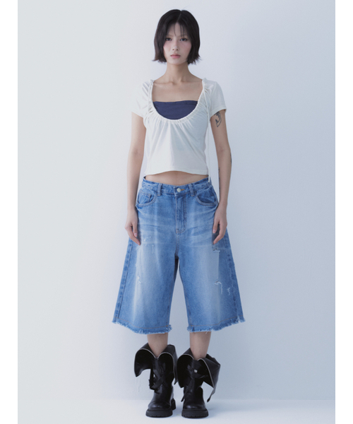 SETSETSET（セットセットセット）の「ルナ ベール フーディー Tシャツ アイボリー（Tシャツ/カットソー・レディース・その他・ONE SIZE）」の4枚目の写真