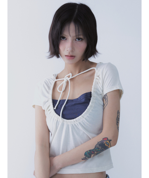 SETSETSET（セットセットセット）の「ルナ ベール フーディー Tシャツ アイボリー（Tシャツ/カットソー・レディース・その他・ONE SIZE）」の8枚目の写真