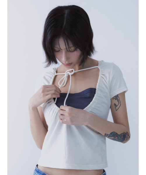 SETSETSET（セットセットセット）の「ルナ ベール フーディー Tシャツ アイボリー（Tシャツ/カットソー・レディース・その他・ONE SIZE）」の9枚目の写真