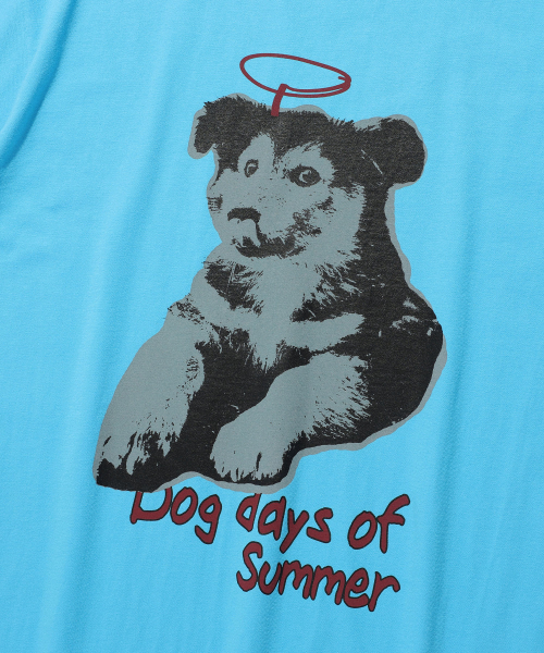 ISTKUNST（イストクンスト）の「SUMMER DOG TEE_BLUE(IK2EMMT508A)（Tシャツ/カットソー・レディース・ブルー・S/M/L）」の4枚目の写真