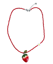 SK8ER ROCK | Strawberry Beads Necklace ((red))(ネックレス)