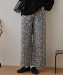 Libra Cue | フラワープリントデニムパンツ(デニムパンツ)