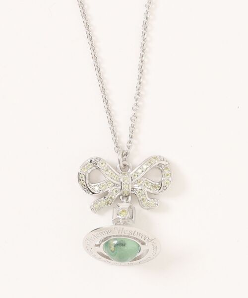 Vivienne Westwood(ヴィヴィアンウエストウッド)の「OCTAVIE PENDANT(ネックレス・レディース・シルバー/ピンク/グリーン・FREE)」の1枚目の写真