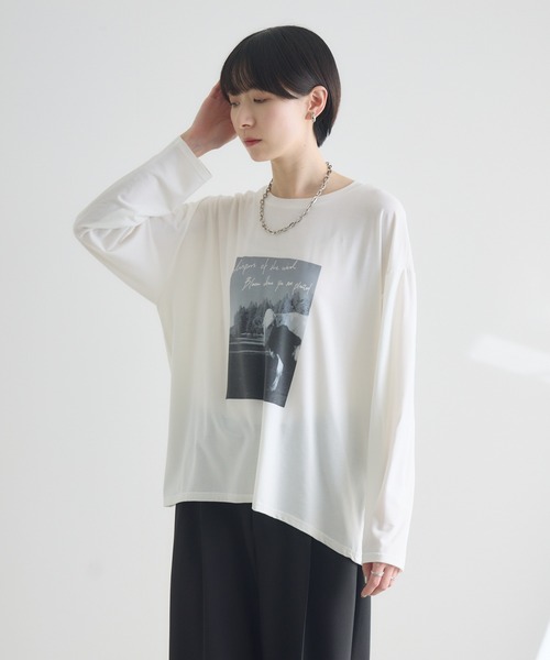 Paradise Picnic(パラダイスピクニック)の「SUGAR ROSE カウフォトタックロンT(Tシャツ/カットソー・レディース・ホワイト/ブラック/グリーン・FREE)」の20枚目の写真