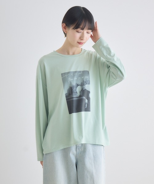 Paradise Picnic(パラダイスピクニック)の「SUGAR ROSE カウフォトタックロンT(Tシャツ/カットソー・レディース・ホワイト/ブラック/グリーン・FREE)」の7枚目の写真