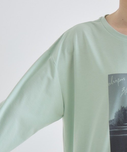 Paradise Picnic(パラダイスピクニック)の「SUGAR ROSE カウフォトタックロンT(Tシャツ/カットソー・レディース・ホワイト/ブラック/グリーン・FREE)」の4枚目の写真