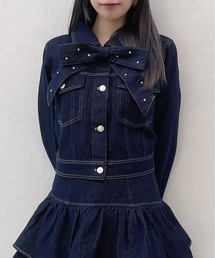 one way（ワンウェイ）の「【セットアップ対応アイテム】リボン付きGジャン（その他アウター）」